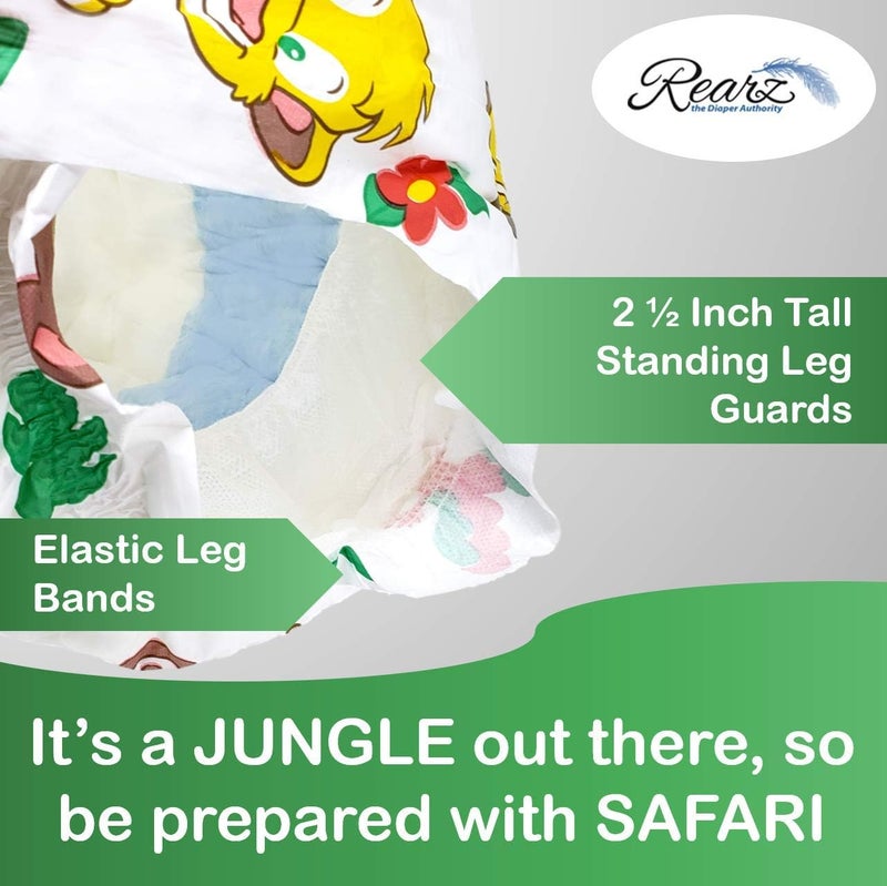 Rearz Mega Safari 11000ml Adult Printed Diapers Sample 2 Pack Medium - Image 5