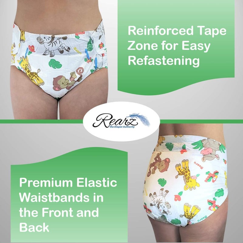 Rearz Mega Safari 11000ml Adult Printed Diapers Sample 2 Pack Medium - Image 4
