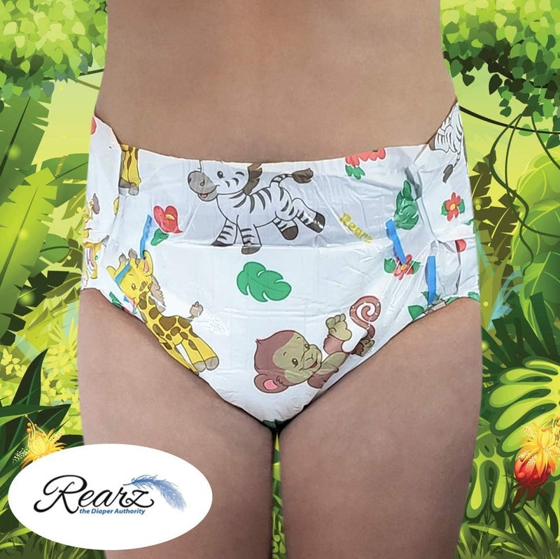 Rearz Mega Safari 11000ml Adult Printed Diapers Sample 2 Pack Medium - Image 3