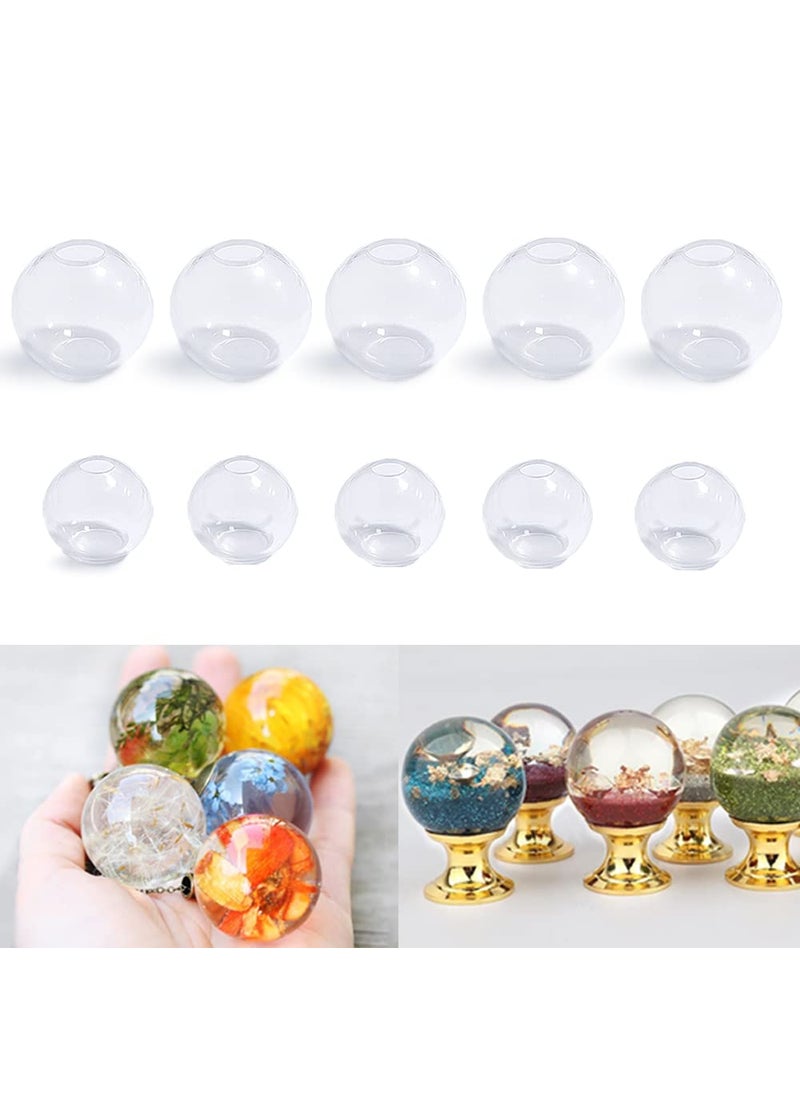 ResinWorld RESINWORLD 10pcs 17  13 Resin Knob Molds  Clear Silicone Sphere  Ball Molds for Epoxy Resin Casting  Jewelry Making 