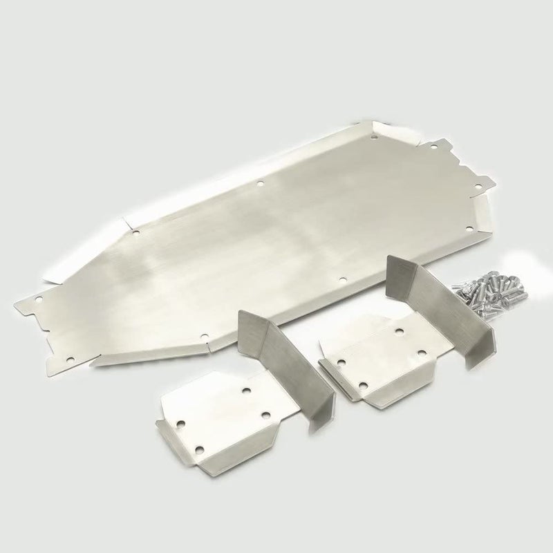Generic EPTNNASO Stainless Steel Chassis Armor Protection Skid Plate for 1/8 Traxxas Sledge 95076-4  - Image 2