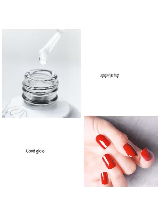 Gelish No Wipe Top Coat Base Coat Soak off UV LED Drying Long Lasting Shiny Nail Varnish Set - Image 4
