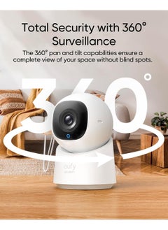 eufy Security Indoor Cam C220, 2K Resolution Security Camera with 360° PTZ, Plug-in Security Indoor Camera with 2.4G Wi-Fi, Human/Motion AI, Night Vision, AI Tracking, HomeBase S380 Compatible  - Image 2