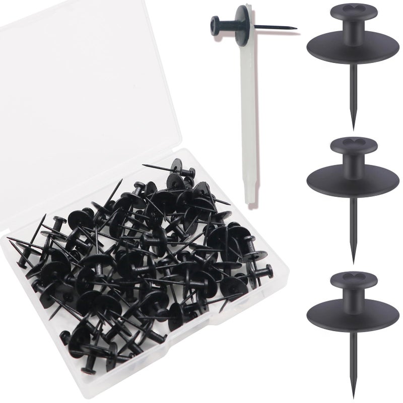 60 PCS Double Headed Picture Hanging Nails Wall Hangers Without Nails Thumb Tacks for Wall Hangings Picture Renter Friendly Decor Push Pins for Tapestry Frame Art