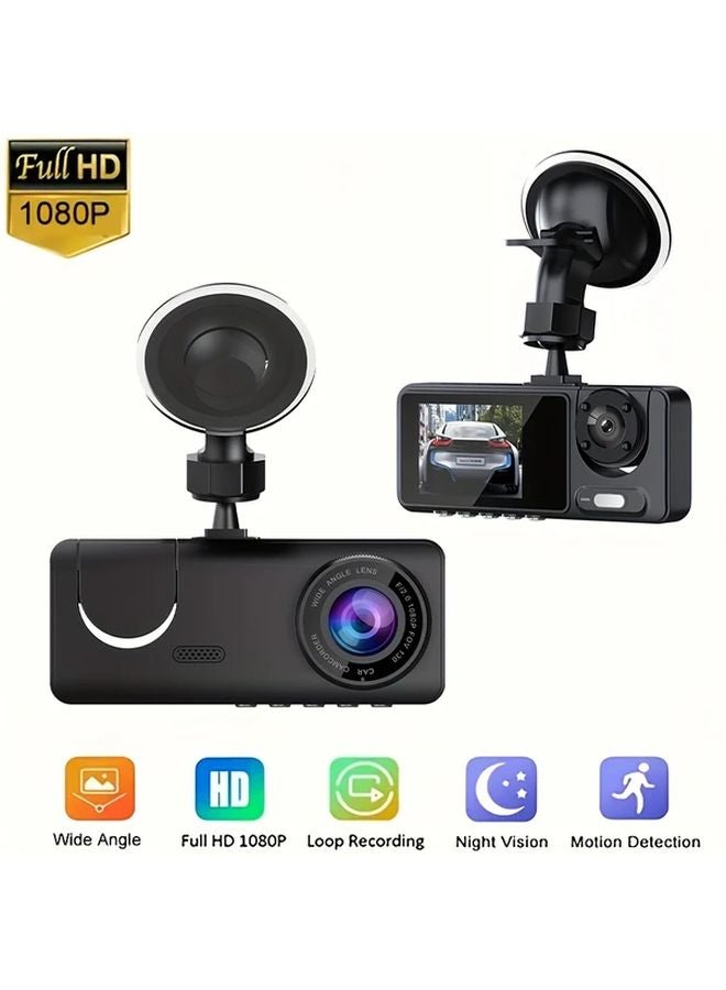 Epsoner Dual Camera Car Dash Cam With 32G Card And Extended Charger Front Interior 1080P Night Vision Parking Monitor - Image 3