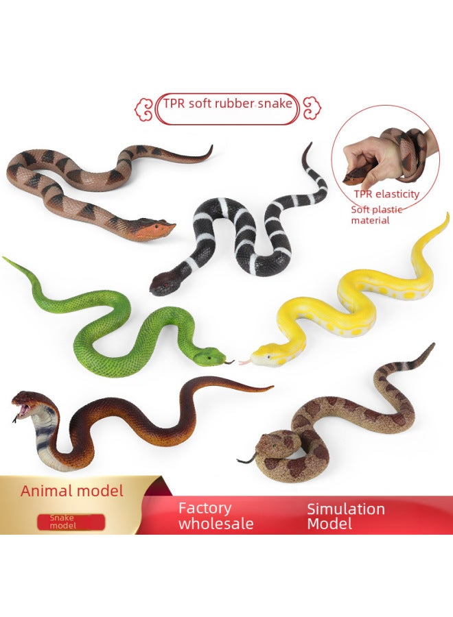 Simulation Soft Rubber Gold Python Cobra Python Rattlesnake Silver Ring Snake Animal Model Halloween Trick Toy-Color:By8065 Peacock Spider (solid Tpr Material)