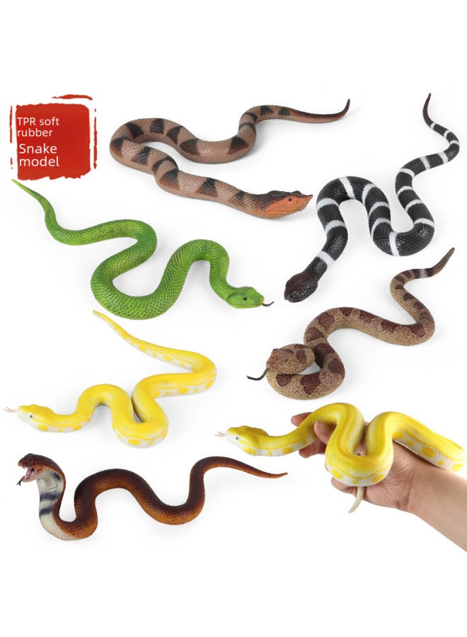 Simulation Soft Rubber Gold Python Cobra Python Rattlesnake Silver Ring Snake Animal Model Halloween Trick Toy-Color:By8065 Peacock Spider (solid Tpr Material)
