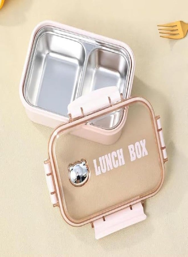 SADMAX Stainless Steel Lunch Box with Leak Resistant Lock Lid | Tiffin Box with Divider for Roti Rice Sabzi | Food Storage Container for Kids School Office Adults - Image 1