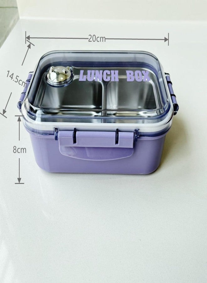 SADMAX Stainless Steel Lunch Box with Leak Resistant Lock Lid | Tiffin Box with Divider for Roti Rice Sabzi | Food Storage Container for Kids School Office Adults - Image 5