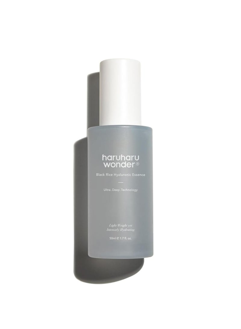 HARUHARU [Haruharu Wonder] Black Rice Hyaluronic Essence 1.6 fl oz (50ml) Fermented Black Rice Hydrating Facial Serum  - Image 1
