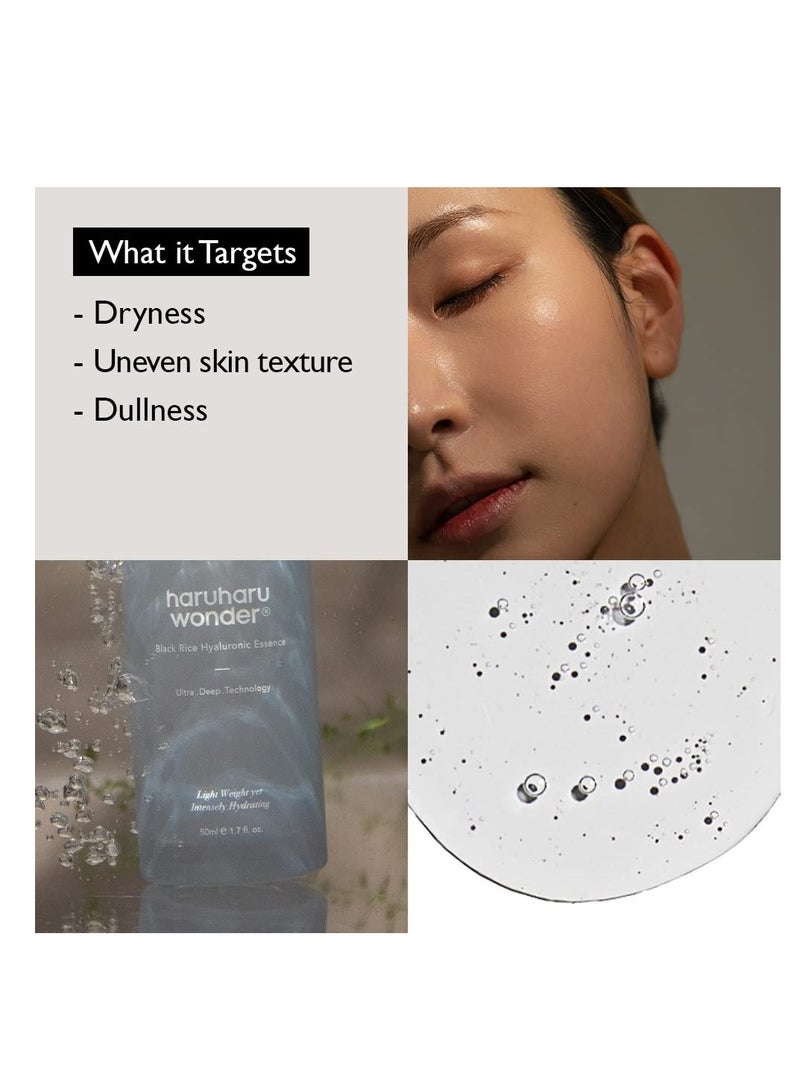 HARUHARU [Haruharu Wonder] Black Rice Hyaluronic Essence 1.6 fl oz (50ml) Fermented Black Rice Hydrating Facial Serum  - Image 5