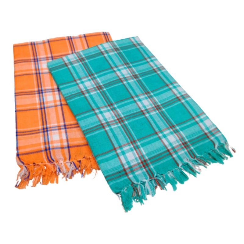 TRUEVELLI 100% Cotton Bath Towel 400 GSM (Size: 36x 72 Inch Pack of 2 Piece Multi-Colour - Image 1