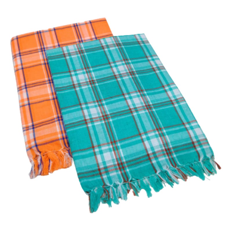 TRUEVELLI 100% Cotton Bath Towel 400 GSM (Size: 36x 72 Inch Pack of 2 Piece Multi-Colour - Image 2