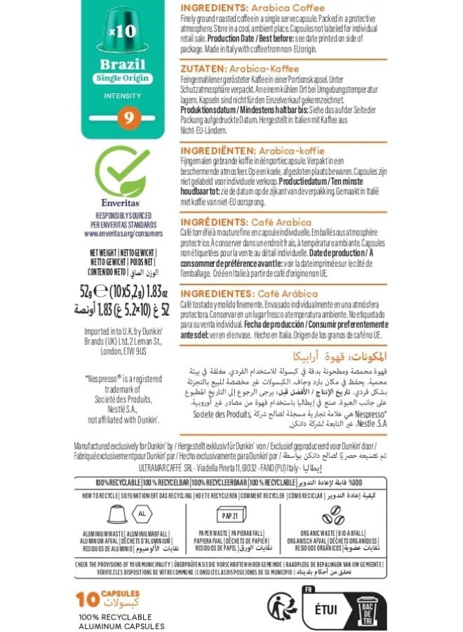 دنكن كبسولات قهوة دانكن البرازيلية الأصلية – حبوب أرابيكا 100% - 10 كبسولات - Image 3