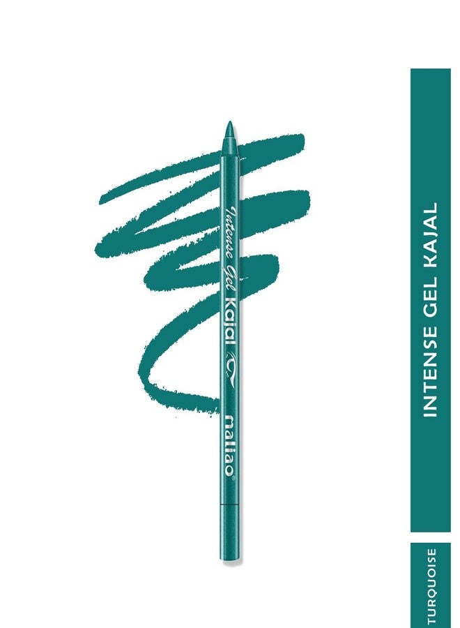 Maliao Intense Gel Kajal, Turquoise | Smudge-Proof & Long-Lasting | Bold & Vibrant Color | Waterproof Eyeliner,1.2g - Image 2