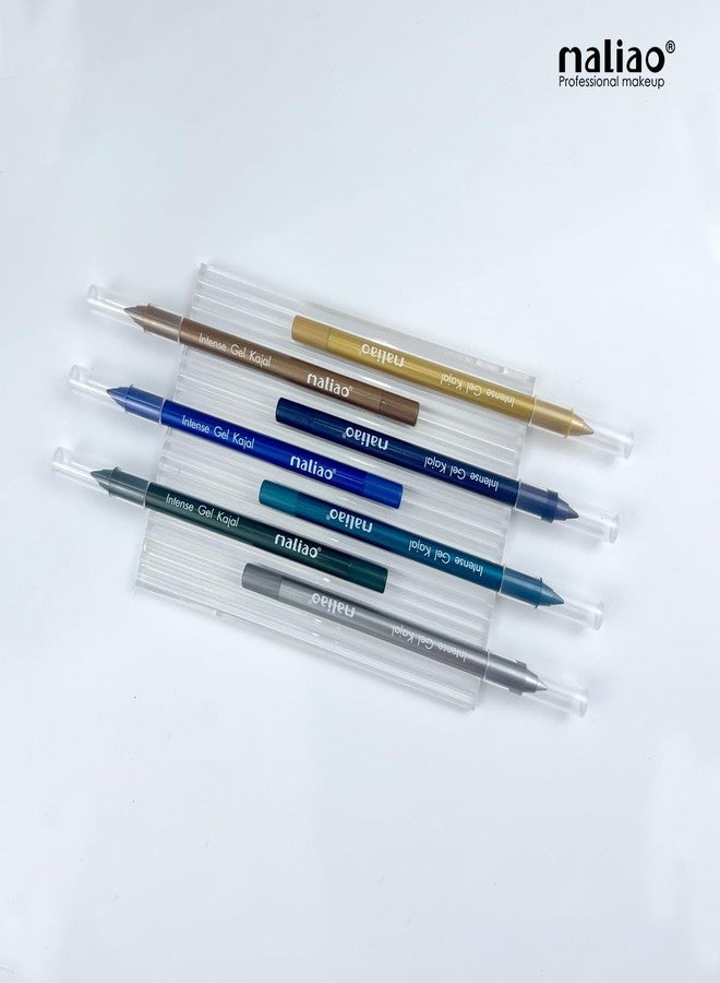 Maliao Intense Gel Kajal, Turquoise | Smudge-Proof & Long-Lasting | Bold & Vibrant Color | Waterproof Eyeliner,1.2g - Image 4