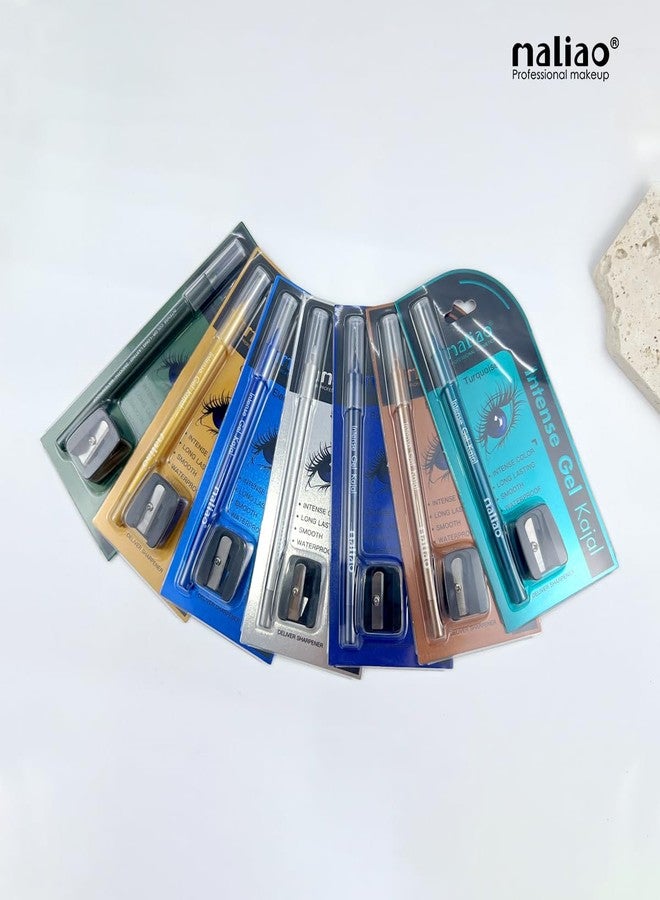 Maliao Intense Gel Kajal, Turquoise | Smudge-Proof & Long-Lasting | Bold & Vibrant Color | Waterproof Eyeliner,1.2g - Image 5