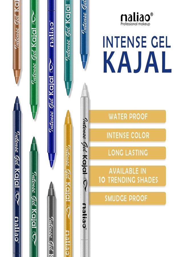 Maliao Intense Gel Kajal, Turquoise | Smudge-Proof & Long-Lasting | Bold & Vibrant Color | Waterproof Eyeliner,1.2g - Image 3