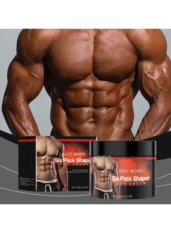 East Moon Six Pack Shaper Hot Cream, Hot Sweat Cream For Belly, Natural Sweat Cream For Belly Fat Burner, Waist, And Buttocks, Slimming And Fat Burning Cream For Women Men, Moisturizing, Firming, Cellulite Reduction, And Weight Loss Solution, 60G - Image 1