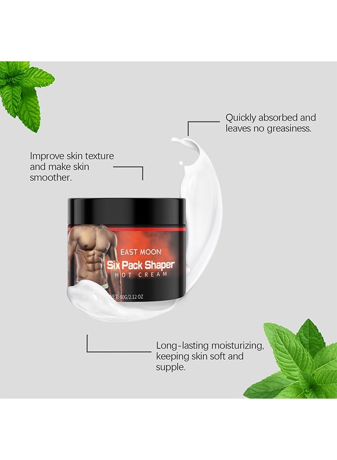 East Moon Six Pack Shaper Hot Cream, Hot Sweat Cream For Belly, Natural Sweat Cream For Belly Fat Burner, Waist, And Buttocks, Slimming And Fat Burning Cream For Women Men, Moisturizing, Firming, Cellulite Reduction, And Weight Loss Solution, 60G - Image 5