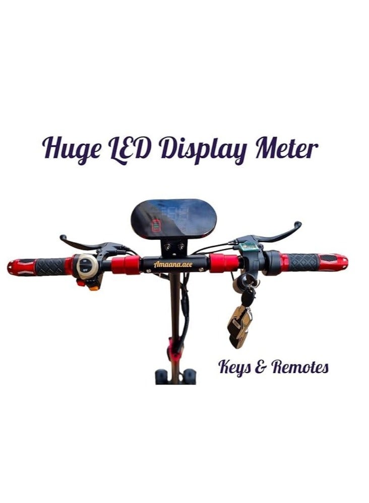 كوجو كيرين سكوتر كهربائي دي ماكس - محرك ٢٠٠٠ واط وبطارية ٤٨ فولت ١٥ أمبير/ساعة | مدى ٤٠ كم | سرعة ١٥/٢٥/٦٥ كم/ساعة | إضاءة LED كاملة | قابل للطي والتعديل | شاشة رقمية | يشمل خوذة وسترة عاكسة - Image 3