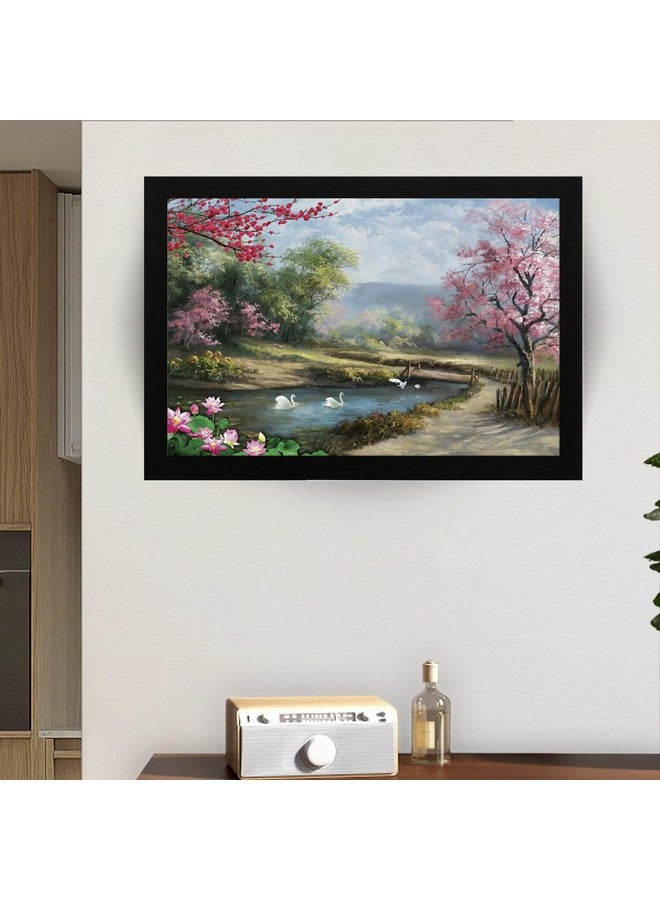 Masstone منظر جدار ماسستون لغرفة المعيشة وغرفة النوم | لوحة طبيعية بإطارات 20x14 بوصة | ديكور جدار مؤطر - Image 3