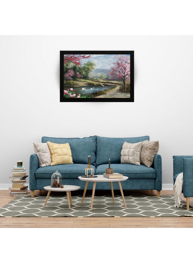 Masstone منظر جدار ماسستون لغرفة المعيشة وغرفة النوم | لوحة طبيعية بإطارات 20x14 بوصة | ديكور جدار مؤطر - Image 5