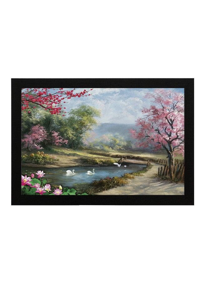 Masstone منظر جدار ماسستون لغرفة المعيشة وغرفة النوم | لوحة طبيعية بإطارات 20x14 بوصة | ديكور جدار مؤطر - Image 1