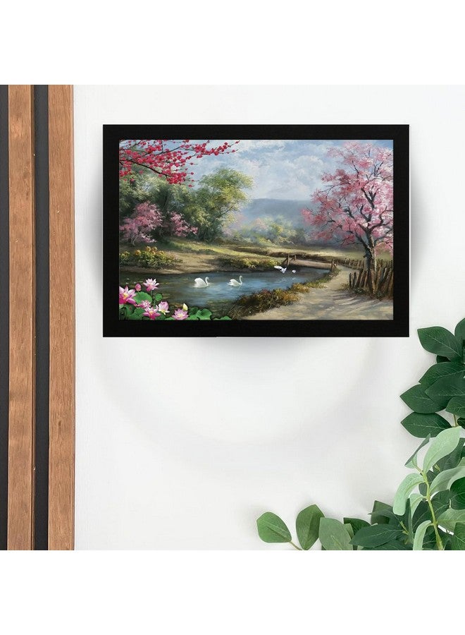 Masstone منظر جدار ماسستون لغرفة المعيشة وغرفة النوم | لوحة طبيعية بإطارات 20x14 بوصة | ديكور جدار مؤطر - Image 4