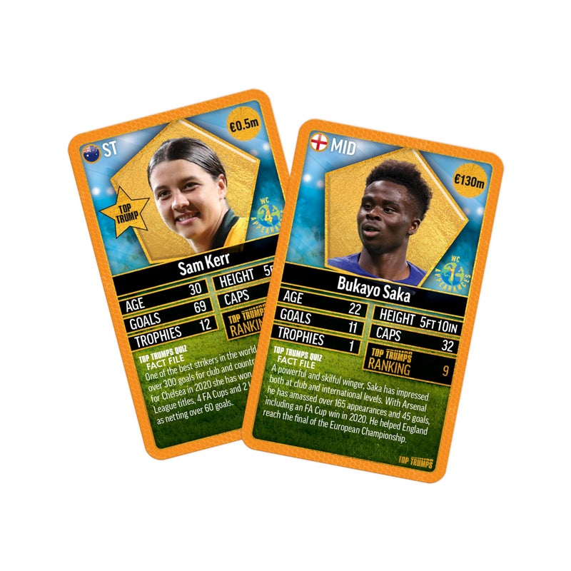 توب ترامبس Top Trumps World Football Stars Top 200 Card Game - Pack no. 6, Virgil Van Dijk, Thomas Muller, Saka and Odegaard Dedicated Deck Playing Card Game - Collect All Packs - Image 5