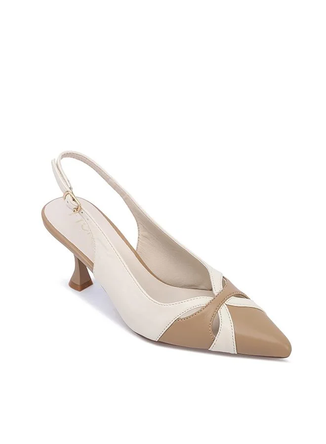 Fyor  Stylish Dual-Tone Tapered Slingback CD 009 for Women | Best Price UAE