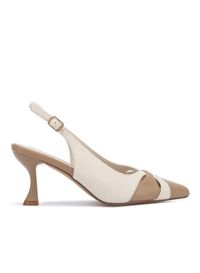 Stylish Dual-Tone Tapered Slingback CD 009
