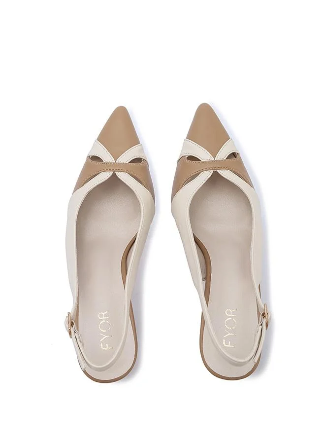 Fyor  Stylish Dual-Tone Tapered Slingback CD 009 for Women | Best Price UAE