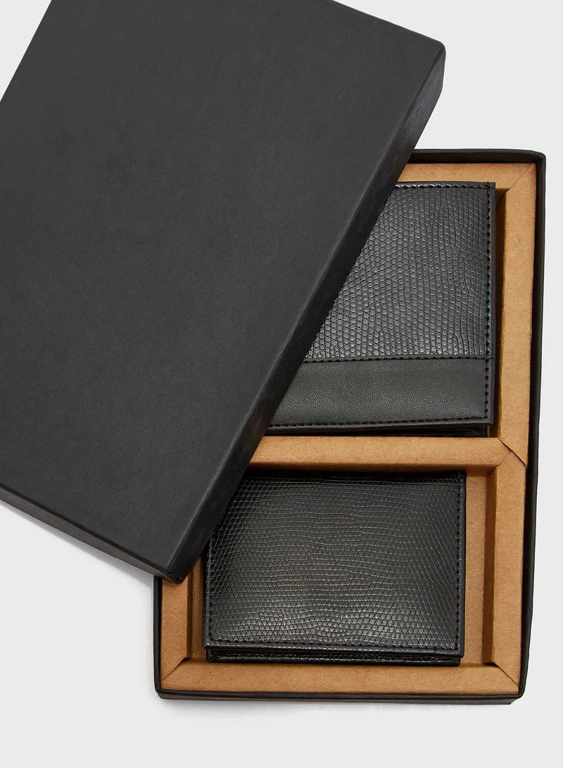 Robert Wood 2 in 1 Gents Wallet and Card Holder Gift Set