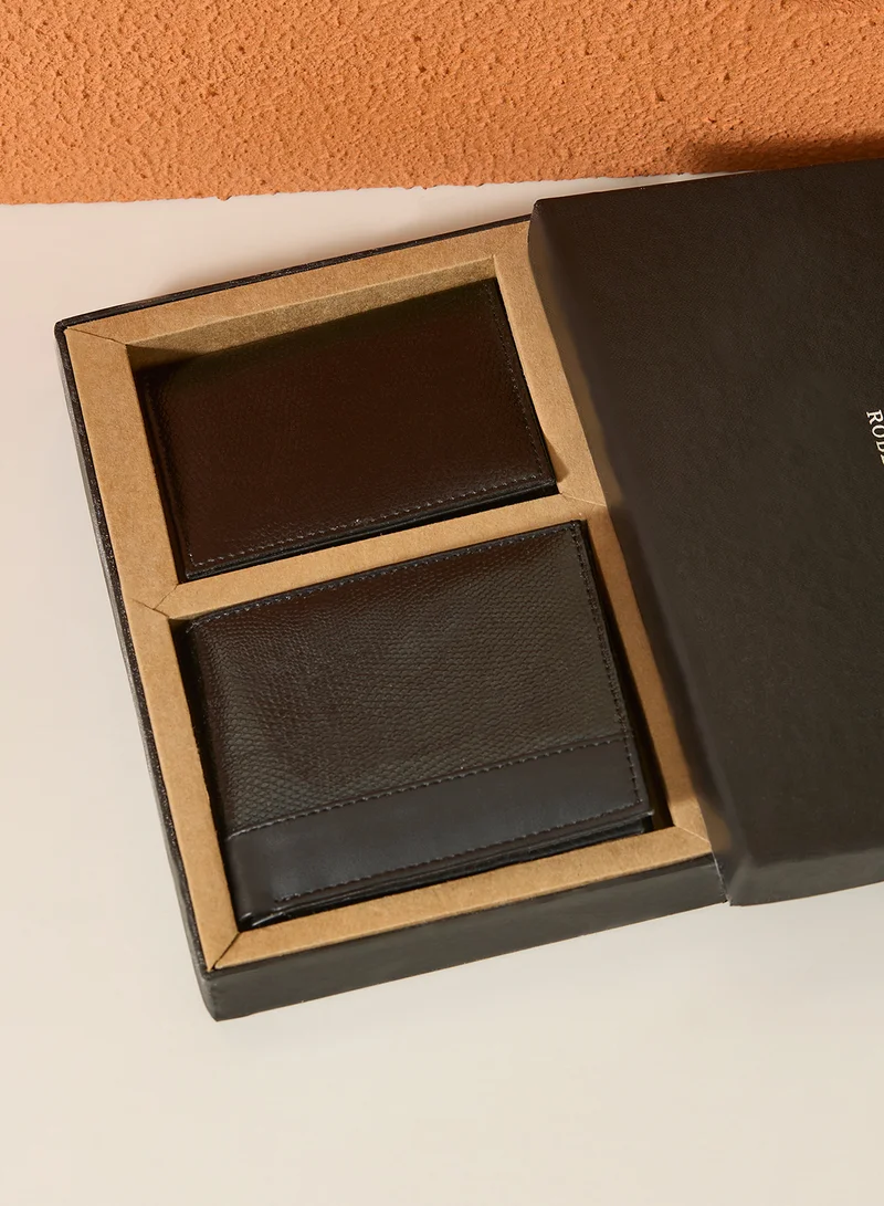 Robert Wood 2 in 1 Gents Wallet and Card Holder Gift Set