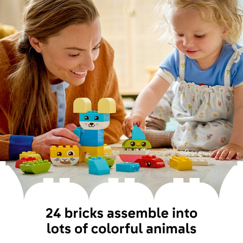 ليغو لعبة الحيوانات الأليفة الإبداعية 3 في 1 من ليغو® DUPLO® My First - لعبة بناء إبداعية للدارجين 10477 - Image 5