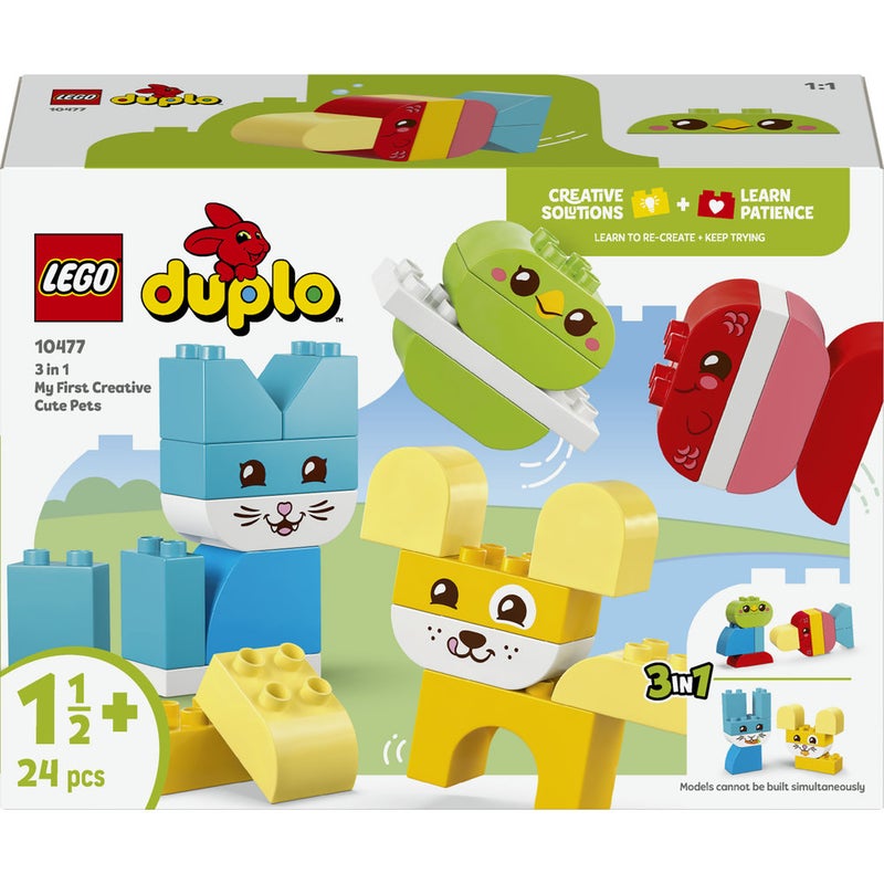 ليغو لعبة الحيوانات الأليفة الإبداعية 3 في 1 من ليغو® DUPLO® My First - لعبة بناء إبداعية للدارجين 10477 - Image 2