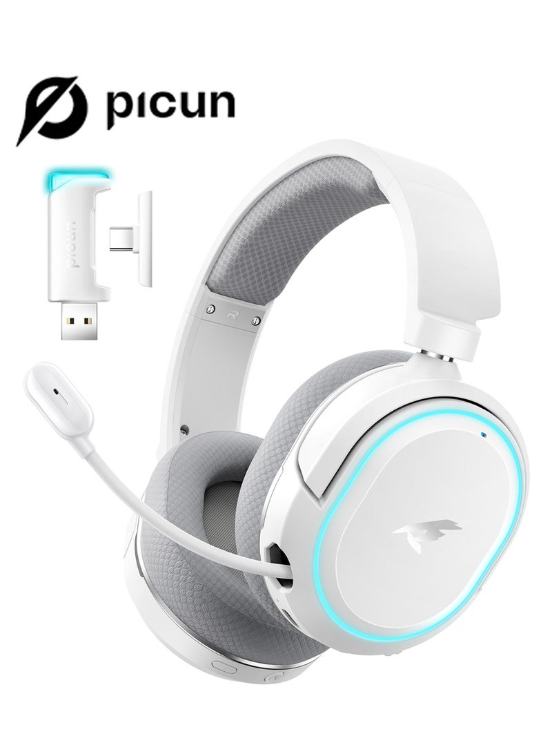 بيكن سماعة الألعاب اللاسلكية G2 RGB، صوت محيطي 7.1، سماعات ألعاب USB 2.4 جيجا هرتز مع ميكروفون إلغاء الضوضاء ENC Bluetooth، سماعة رأس لاسلكية للكمبيوتر الشخصي PS5 PS4 Mac Switch - Image 1