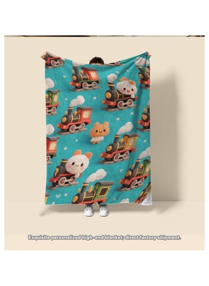 عام بطانية رقيقة من الفانيلا (دافئة ومريحة، ومناسبة للنوم واستخدام الألعاب وإزالة الغبار ومقاومة للرمل) 150 سم * 200 سم - 577 - Image 4