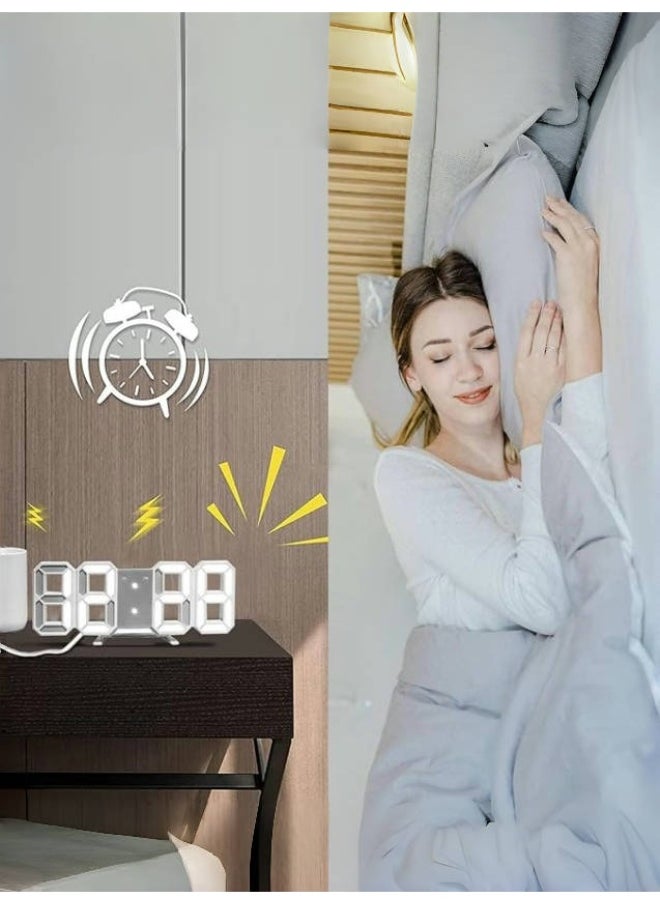 manufacturer Modern LED Digital Clock with Date, Time, Temperature Display | USB Powered | Adjustable Brightness | Night Mode | 3 Alarm Settings | Sleek Design for Home, Office, Bedroom  - Image 4