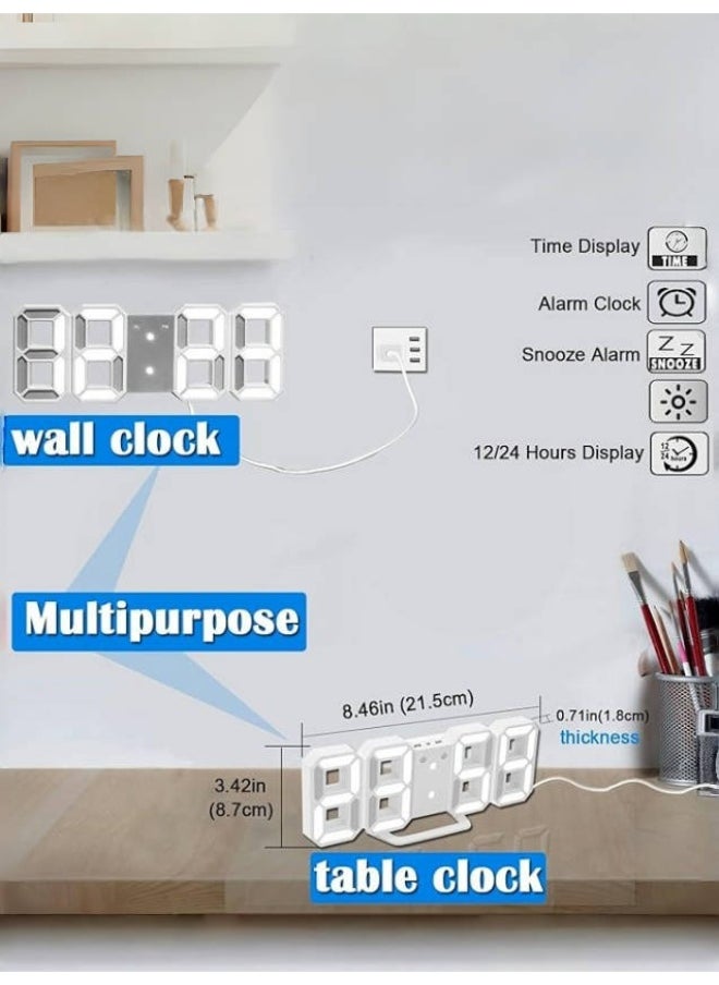 manufacturer Modern LED Digital Clock with Date, Time, Temperature Display | USB Powered | Adjustable Brightness | Night Mode | 3 Alarm Settings | Sleek Design for Home, Office, Bedroom  - Image 5