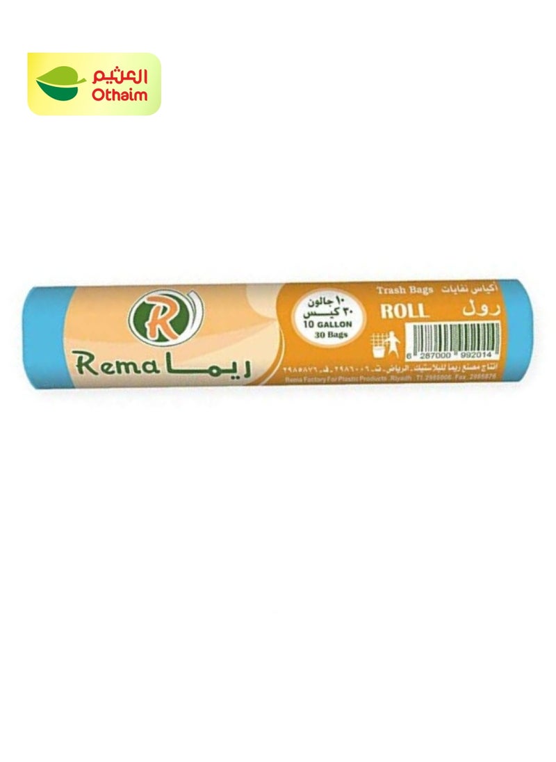 Rema لفائف أكياس القمامة رما، 10 جالون، 30 كيس 
