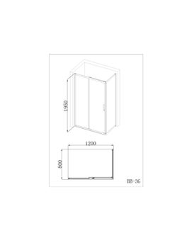 DANUBE HOME كابينة دش ميلانو 1200*800*1950 ذهبية (Bb-3G) - مستطيلة مصنوعة في الصين  - Image 2