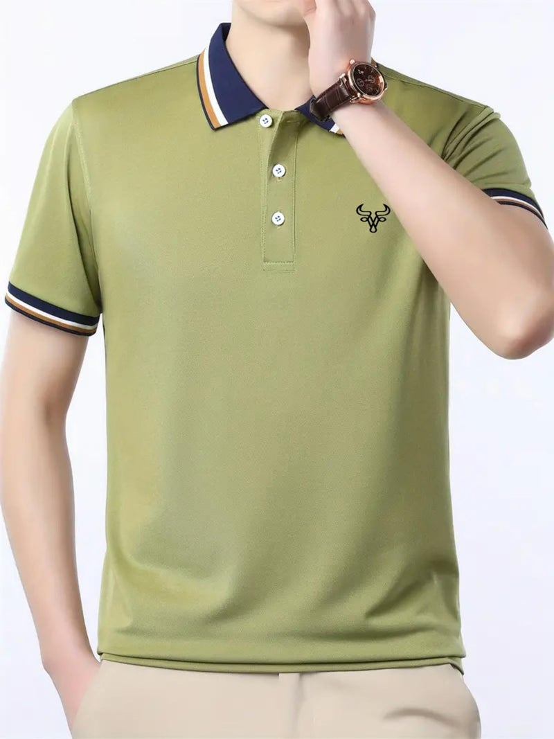 Lymio Polo T Shirt for Men || Men Casual T-Shirt || Polo Available in Combo Pack of 2 (Polo-82-84-Pista-Orange-L) - Image 2