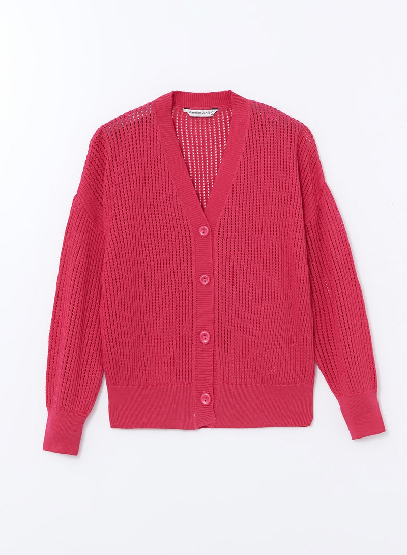 LC WAIKIKI V Neck Women's Knitwear Cardigan - Image 5