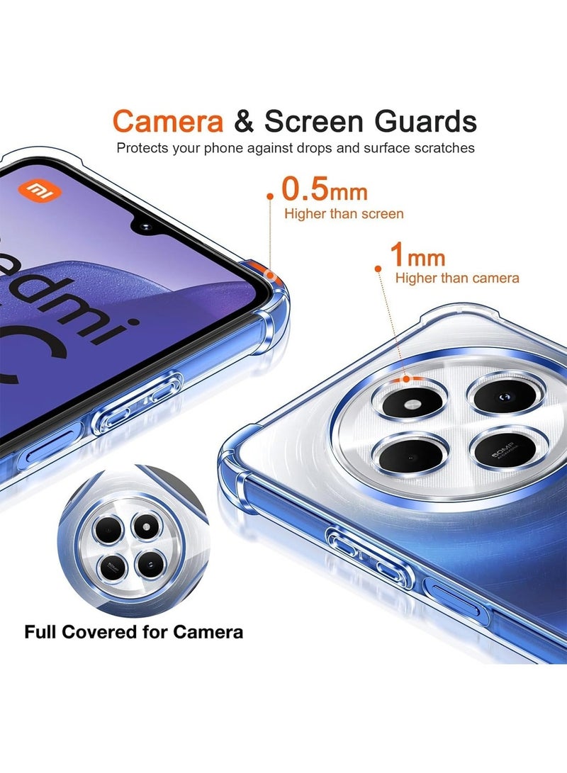 Techie Xiaomi Redmi 14C TPU Bumper Corner Case with Camera Lens Protection Transparent Protective Back Cover - Image 3