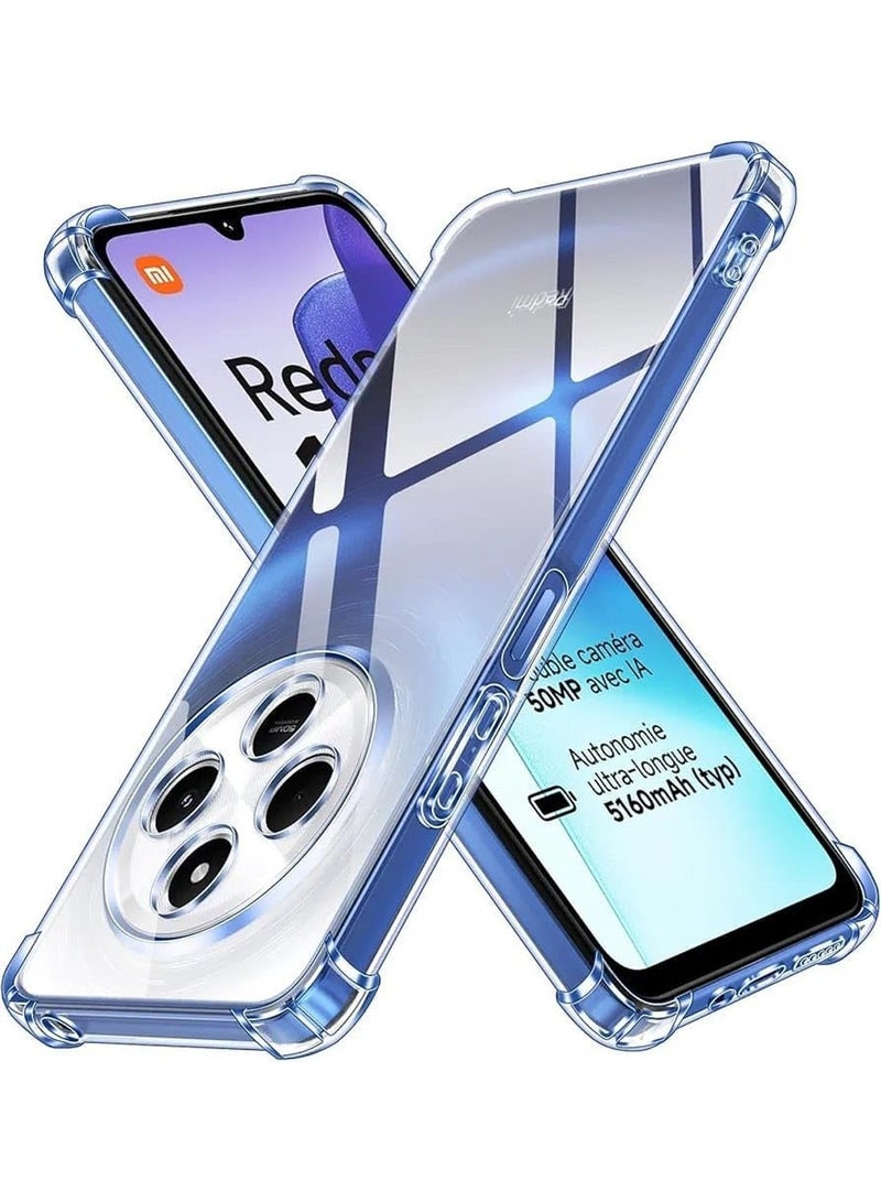 Techie Xiaomi Redmi 14C TPU Bumper Corner Case with Camera Lens Protection Transparent Protective Back Cover - Image 1