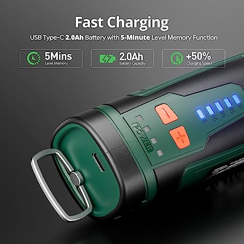 DEPSTECH Cordless Rotary Tool Kit, 8V 2.0Ah Rechargeable Battery, 30000RPM 5-Speed Multi Power Carving Tools, 127Pcs Accessories, Shield Attachment, Cutting/Drilling Guide for Handmade/DIY Creations - Image 3