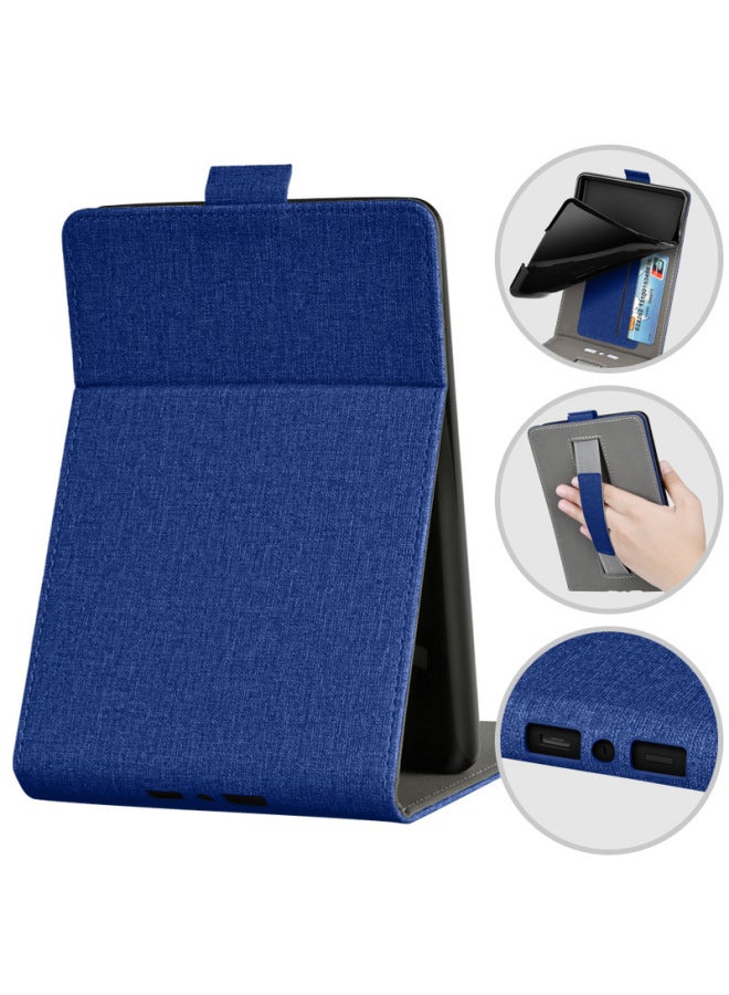 Digital Computer/tablet Protective Case/cover - Pu Leather Stand Cover For Ipad 2/3/4/air/mini 1/2/3/4 - Black-Color:Lake Blue-Applicable Model:2022 Open Up And Down - Image 1