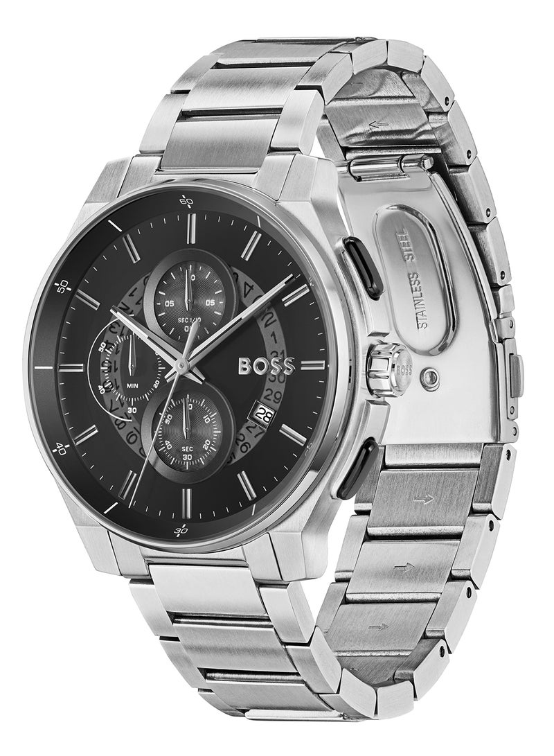 HUGO BOSS ساعة كرونوغراف رجالية بحالة سوداء من هوغو بوس - 1514191 - Image 1